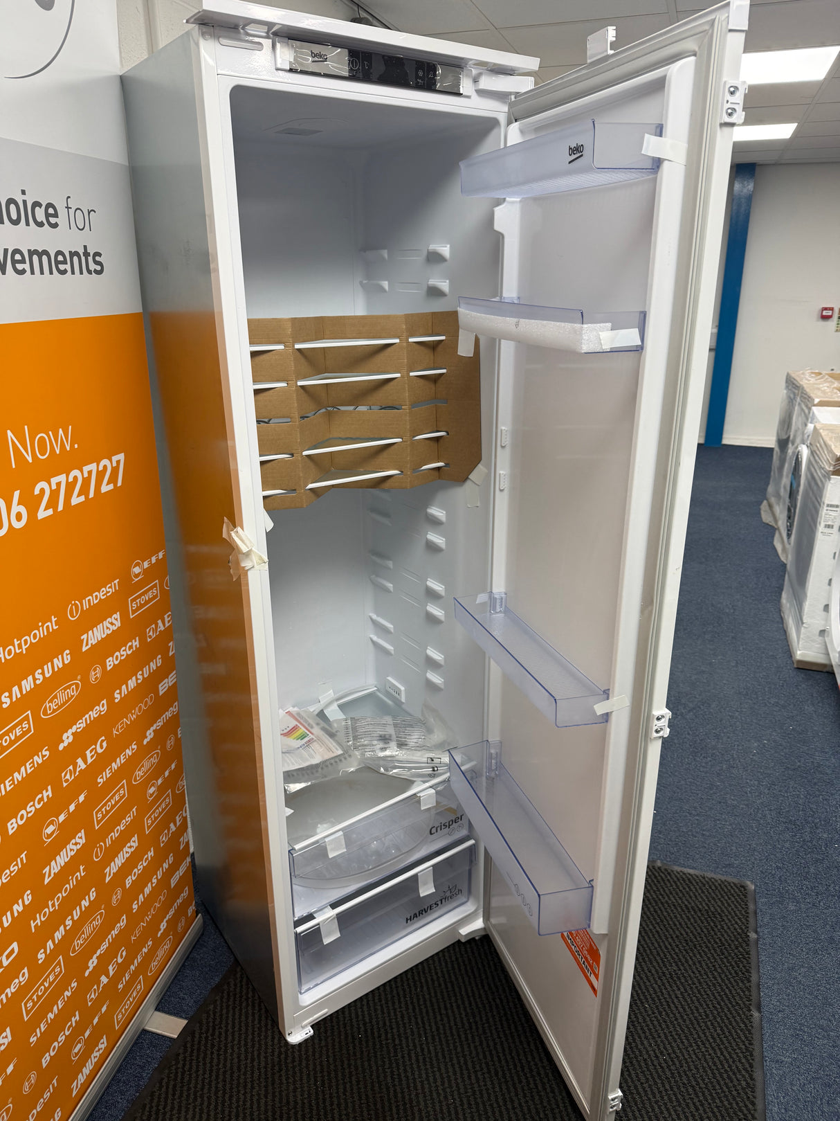 Beko BLSD4V577 (16) Built In HarvestFresh™ Tall Larder Fridge - 309 Litres - E Rated - (Ex Display) - HW182575