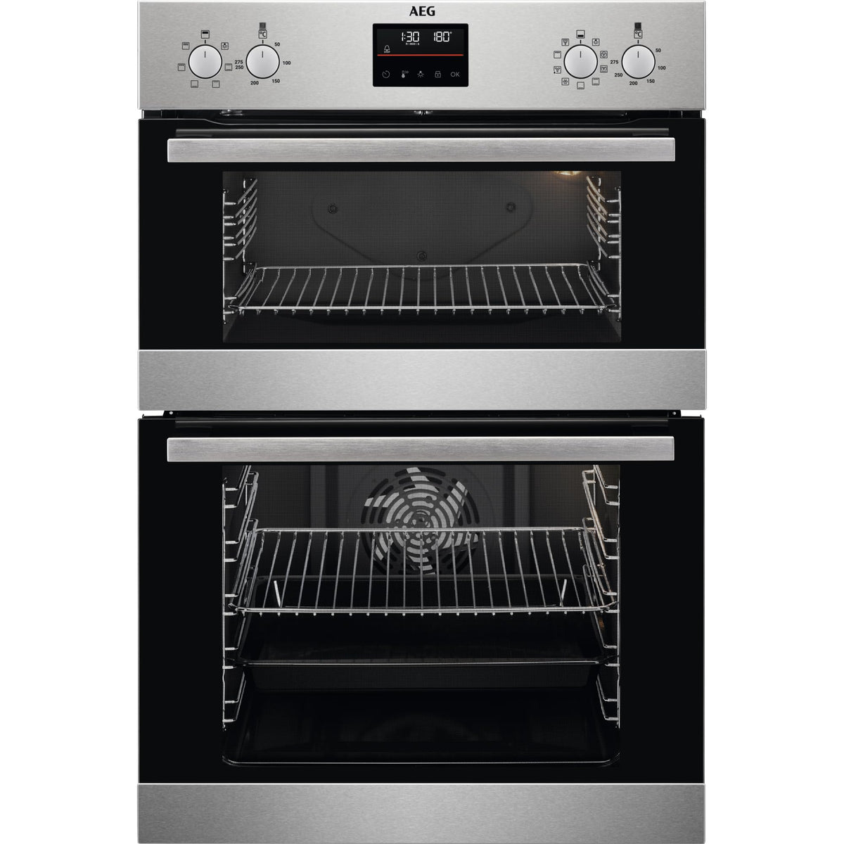 AEG 6000 Series DCB535060M (28) Double Built In Oven in Stainless Steel - A/A Rated - (Ex Display) - HW182728