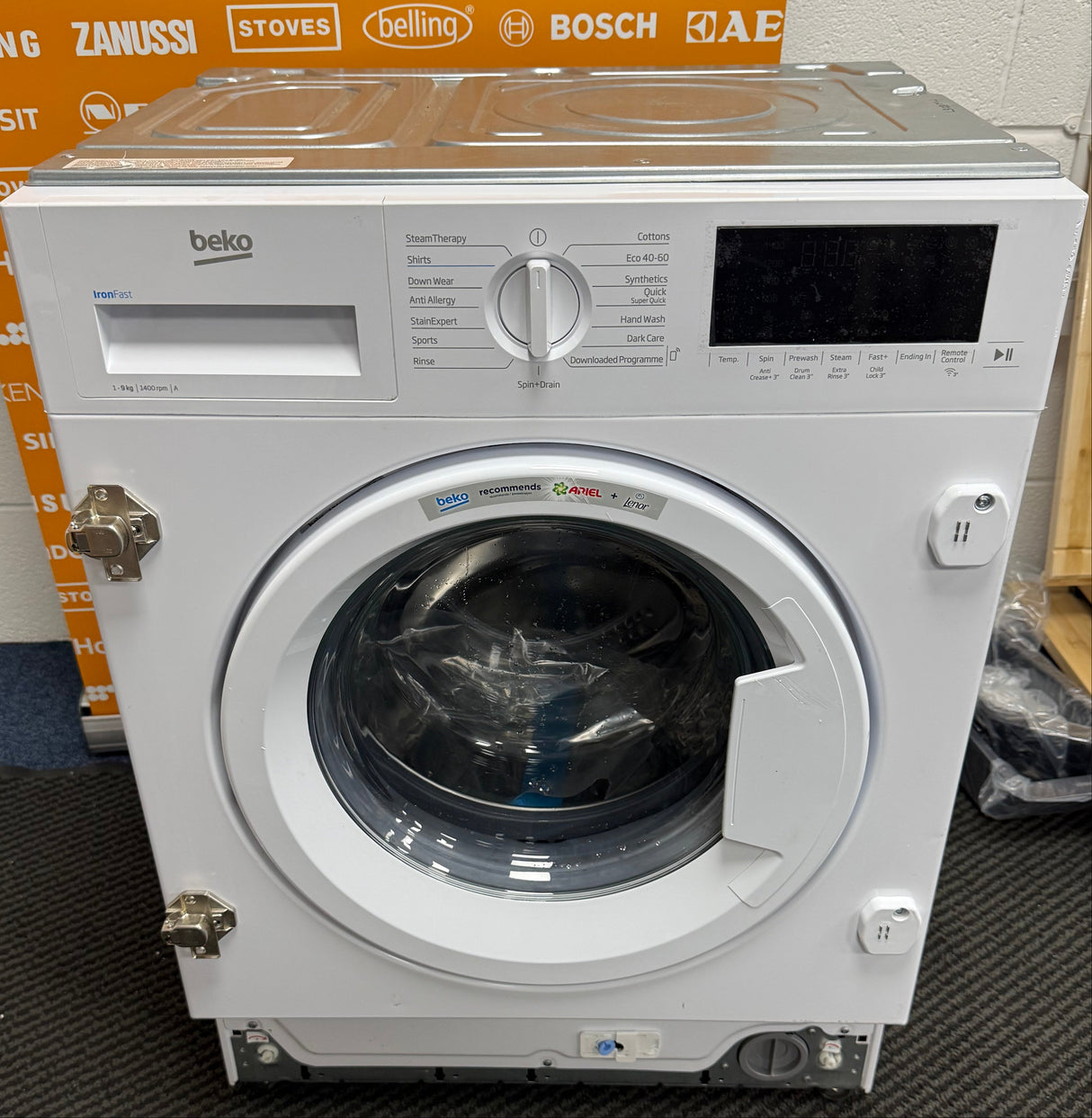 Beko WTIK94121F (57) Integrated 9KG 1400 Spin Washing Machine in White - A Rated - (Graded) - HW182157
