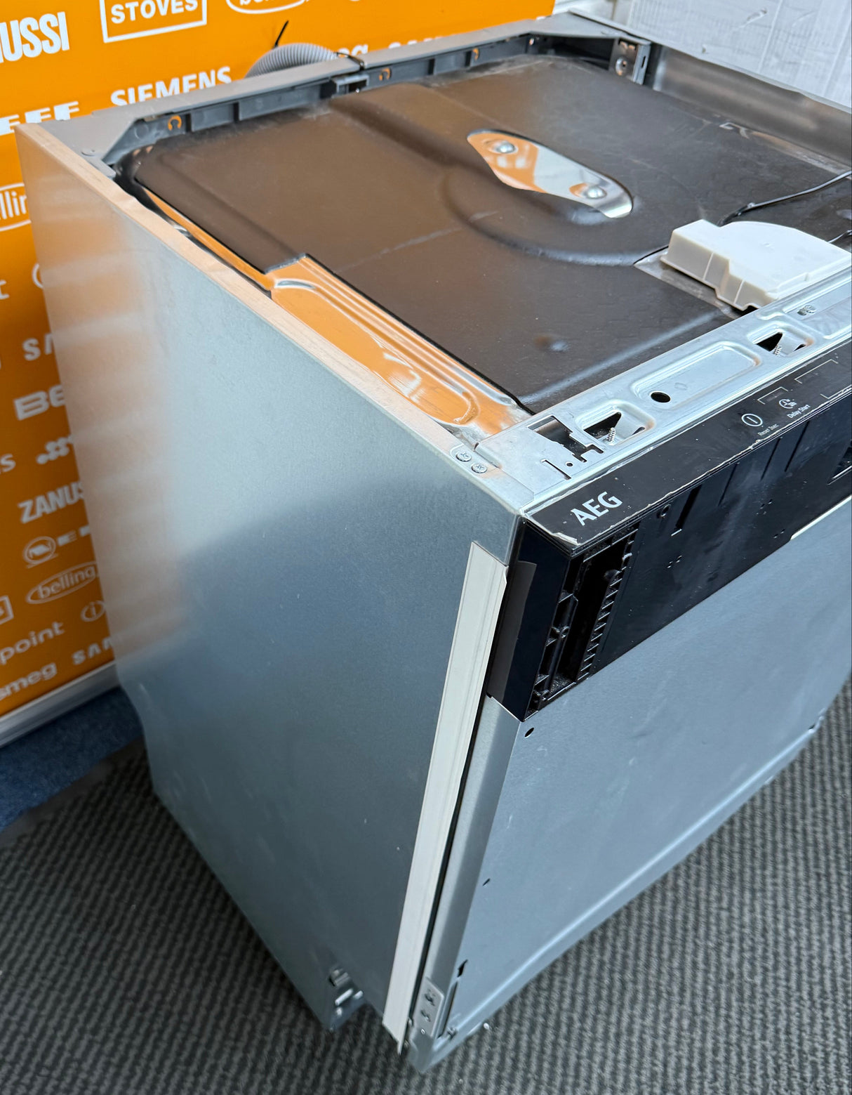 AEG 3000 FSB42607Z (42) Air Dry Fully Integrated Built In Dishwasher - Black Control Panel with Sliding Door Fixing Kit - (Ex Display) - HW182342