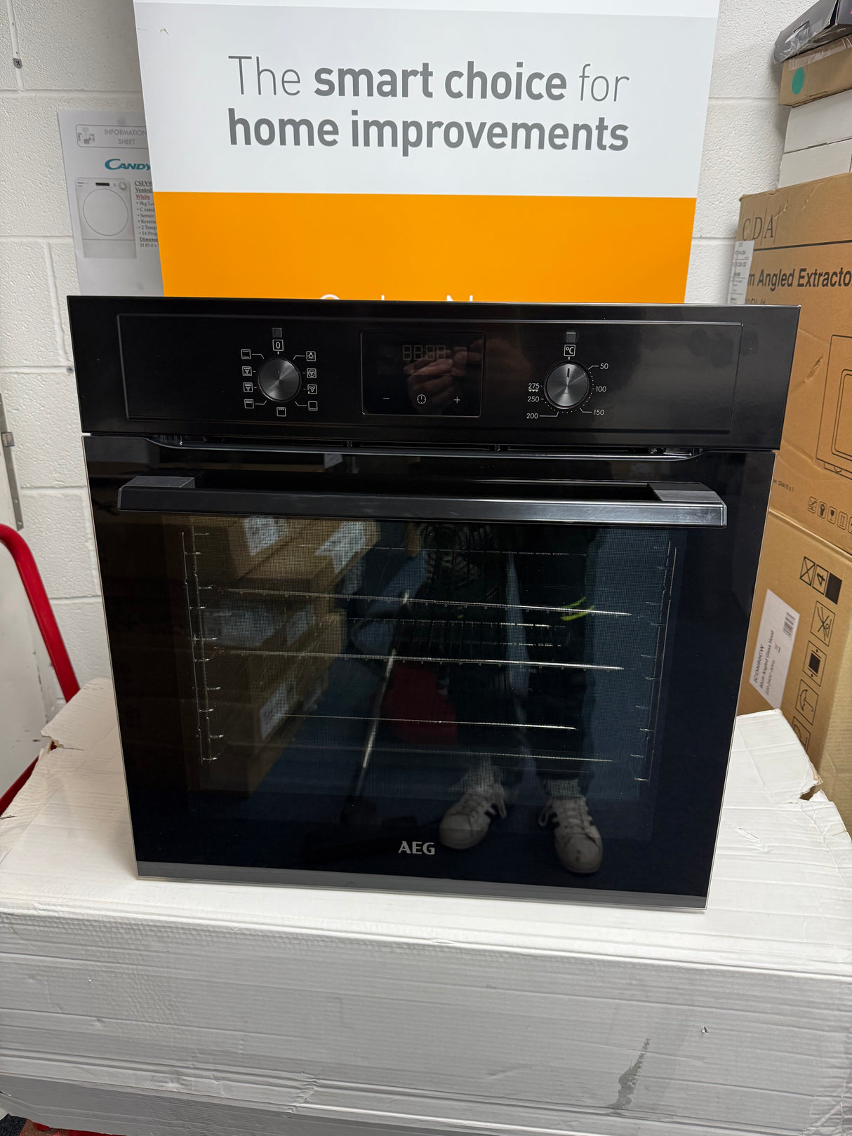 AEG BEX335011B (17) Surround Cook Built-In Electric Single Oven in Black - A Rated - (Ex Display) - HW182117-01