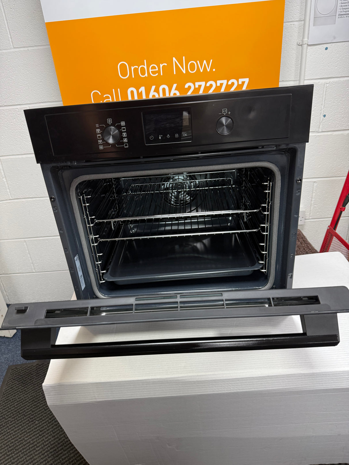 AEG BPX535061B (34) Built-In Electric Single Oven with Pyrolytic Self Cleaning in Black - A Rated - (GRADED DENTED ) - HW182234