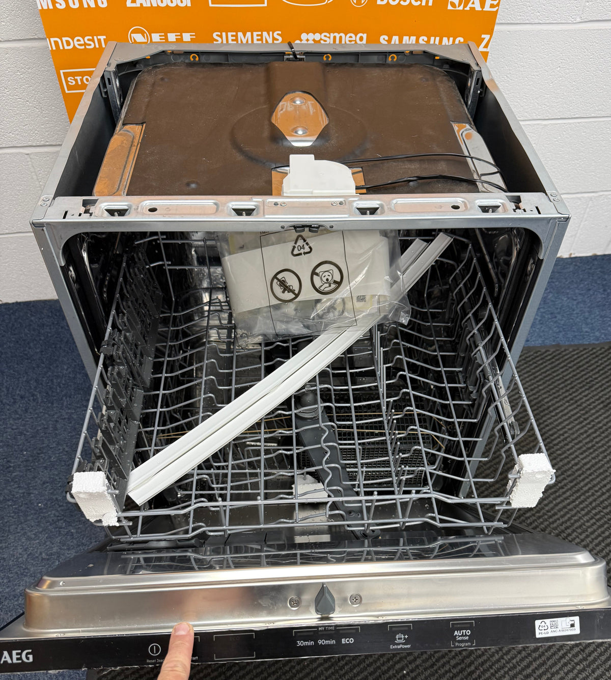 AEG FSB42607Z (25) Air Dry 3000 Fully Integrated Built In Dishwasher - Black Control Panel with Sliding Door Fixing Kit - (Ex Display) - HW182725