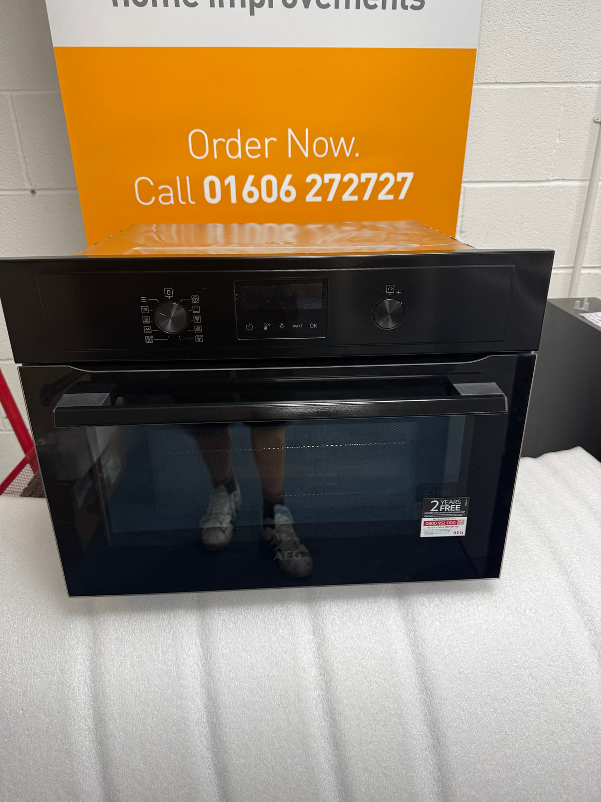 AEG KMX365060B (89) Built-In Combination Microwave Oven in Black - (Ex Display) - HW182589