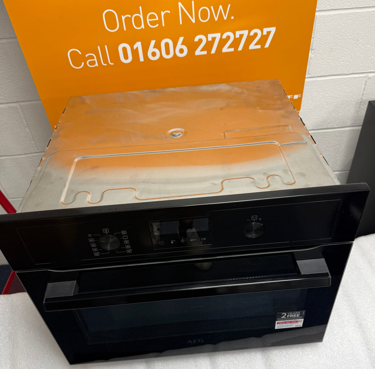 AEG KMX365060B (89) Built-In Combination Microwave Oven in Black - (Ex Display) - HW182589