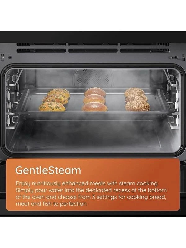 Hotpoint Cook on 3 HCW6O7HTSXUK (13) 53 Litre 950W Built-in Compact Oven with Microwave in Stainless Steel - (Blemished) - HW182313