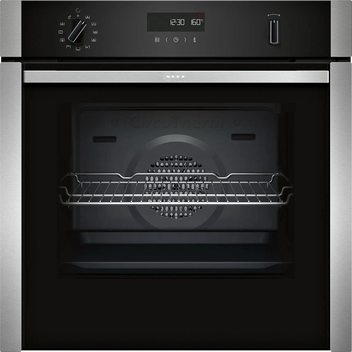 Neff N50 B6ACH7AN7B (68) Slide & Hide Built-in Single Oven with Pyrolytic Self Cleaning in Stainless Steel - A+ Rated - (Ex Display) - HW182768