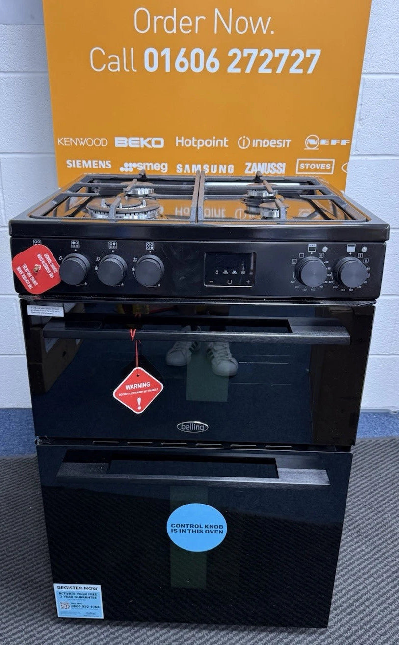 Belling 444412047 FSA Vision DF BLK (71) 60cm Dual Fuel Cooker with Double Oven in Black - (Ex Display) - HW182371