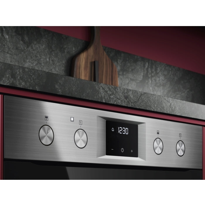 AEG 600 OU5NU20M (07) SurroundCook Clean Enamel Built-under Double Oven in Stainless Steel - A/A Rated - (Tatty Packaging) - HW182407