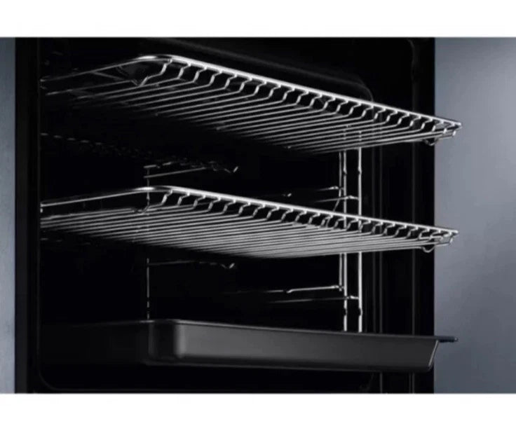 AEG 3000 BEX535A61B (45) Built In Electric Single Oven in Black with AirFry and Aqua Clean Enamel - A+ Rated - (Blemished) - HW182445