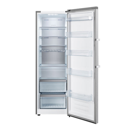 Teknix TH60TLX 370L Tall Single Door Larder Fridge in Brushed Steel - POHW0127