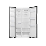 Teknix Side by Side American style Fridge Freezer in Black Steel THSBS1791PBIX