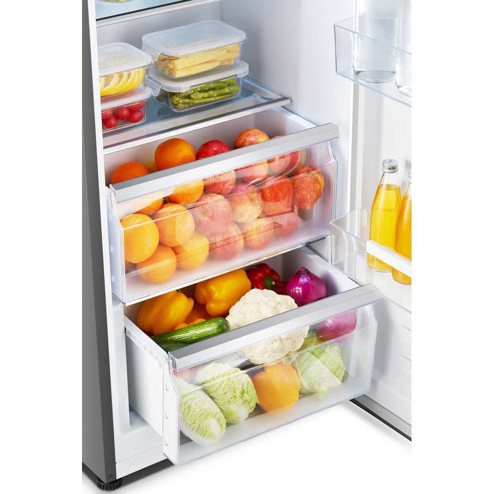 Teknix TH60TLX 370L Tall Single Door Larder Fridge in Brushed Steel - POHW0127