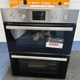 AEG 600 OU5NU20M (15) SurroundCook Clean Enamel Built-under Double Oven in Stainless Steel - A/A Rated - (Tatty Packaging) - HW182715
