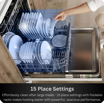 Teknix Series 3 TX3BD608 15 Place Settings Full Size Integrated Dishwasher - C Rated - POHW0093 **Packed with features normally only found in more expensive dishwashers and a 3 year Warranty**