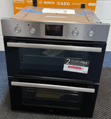 AEG 600 OU5NU20M (15) SurroundCook Clean Enamel Built-under Double Oven in Stainless Steel - A/A Rated - (Tatty Packaging) - HW182715
