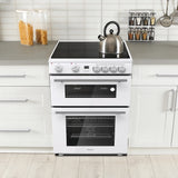 Hisense HDE3211BWUK 60cm Electric Cooker with Ceramic Hob in White EX Display HW182398
