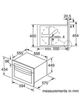 Bosch Series 4 CMA583MB0B (71) Integrated Compact Combination Microwave Oven in Black - (Tatty Box) - HW182771