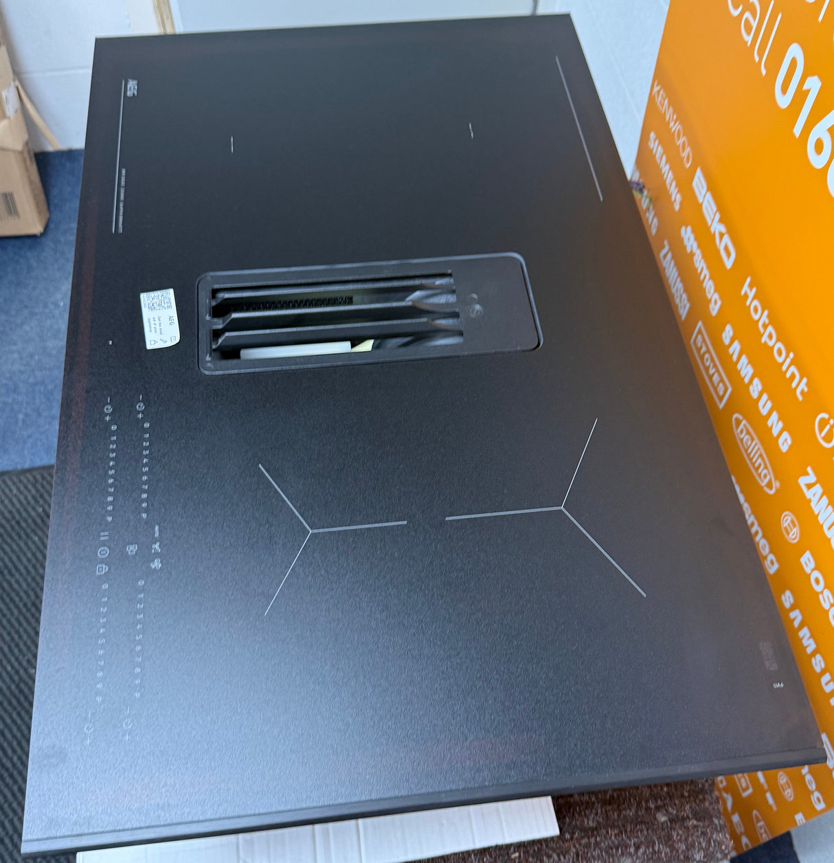 AEG 6000 SaphirMatt® NCH84B03AZ (56) 80cm 4 Zone Induction Hob with Venting Extraction in Matt Black - A+ Rated - (Blemished ) - HW182356