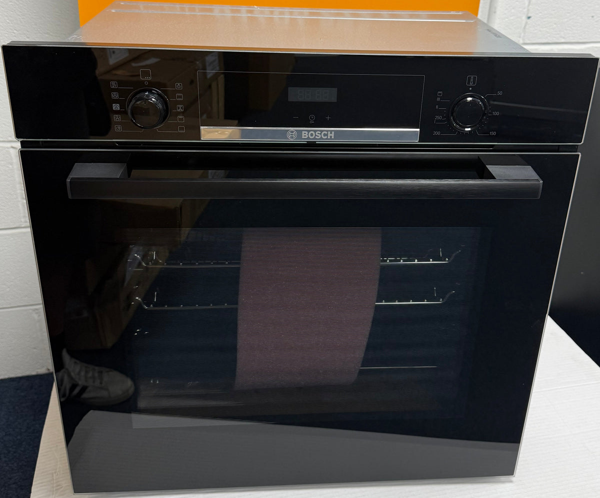 Bosch Series 4 HQA534BB3B (09) Built In Electric Single Oven with added Steam Function in Black - A+ Rated - (Ex Display) - HW182709