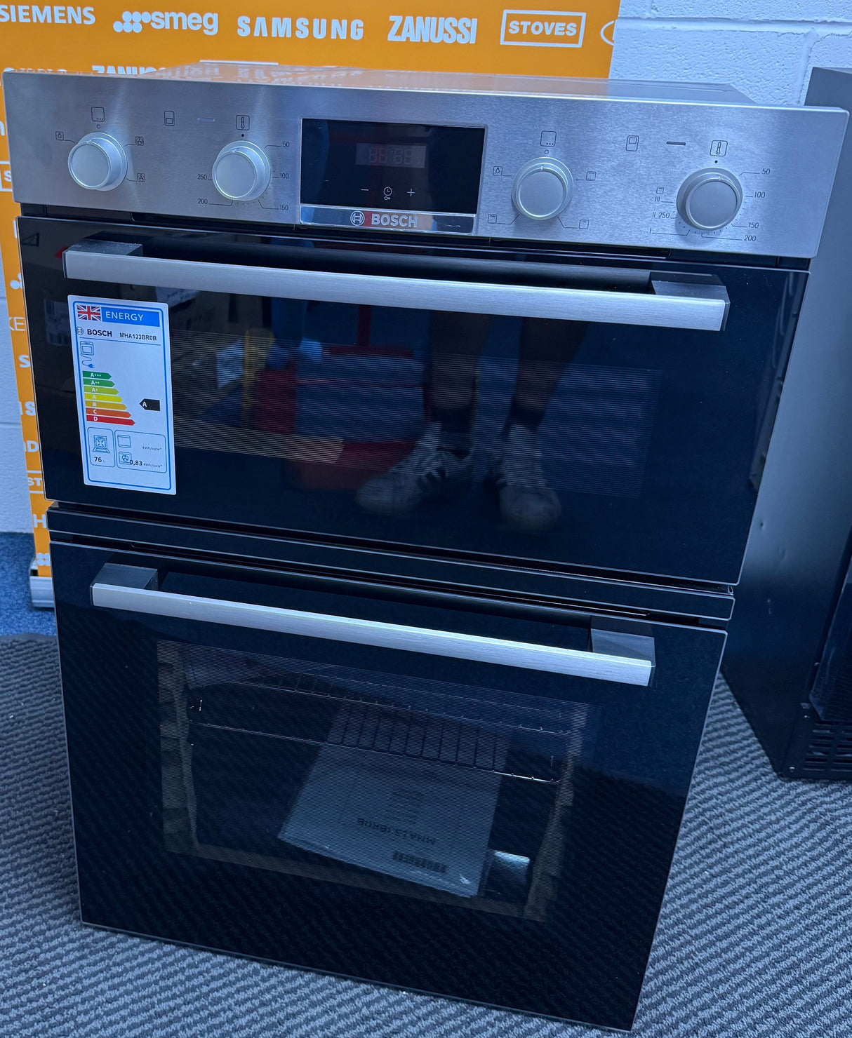Bosch Series 2 MHA133BR0B (19) Built In Electric Double Oven in Stainless Steel - A Rated - (Ex Display) - HW182557