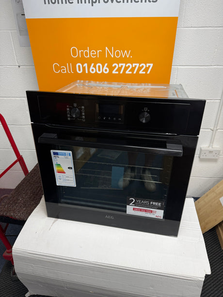 AEG BPX535061B (26) Built-In Electric Single Oven with Pyrolytic Self Cleaning in Black - A+ Rated - (Ex Display) - HW182226