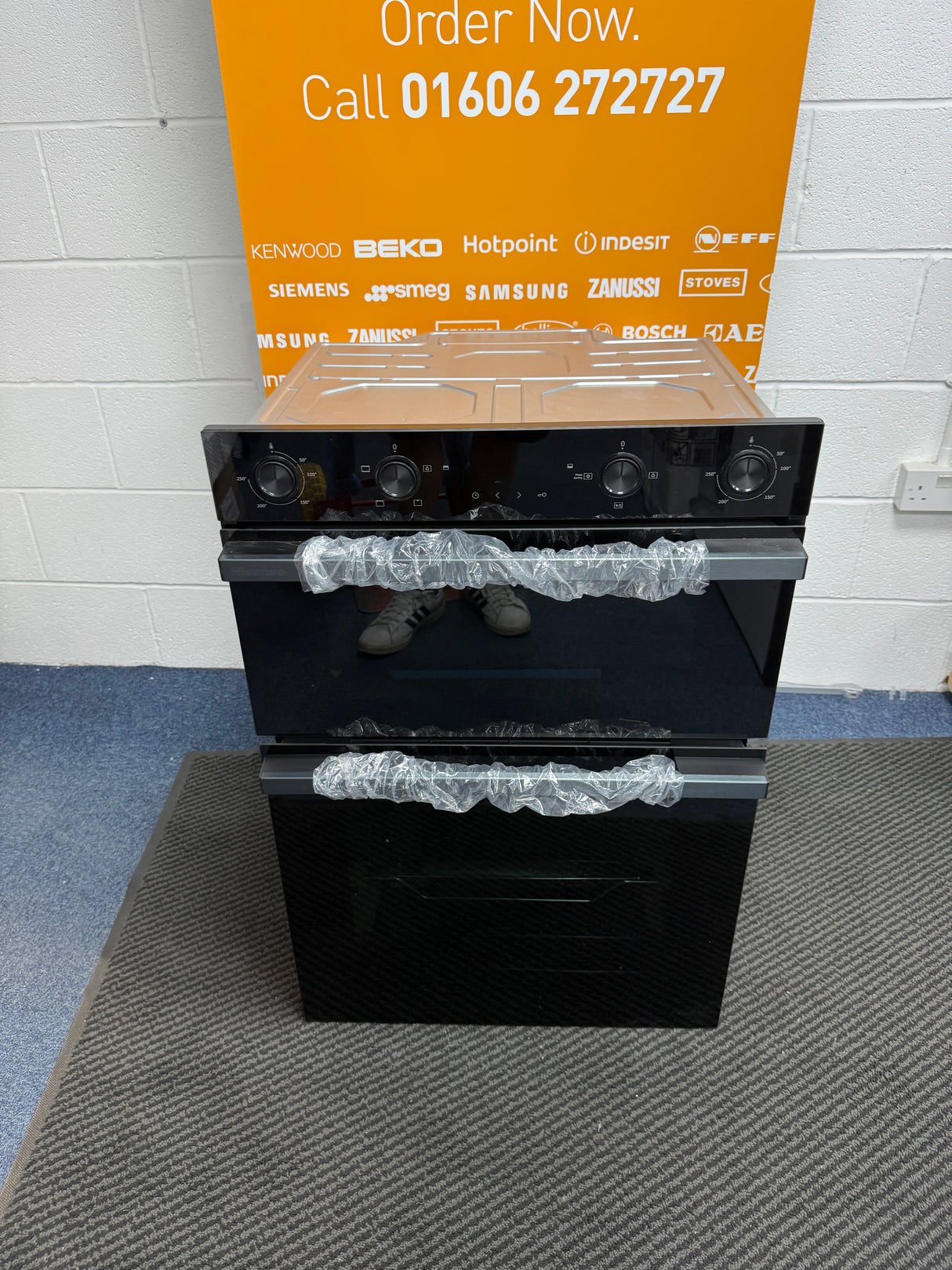 Hisense BID914221ADBG Double Built In Oven In Black - Air Fry - A Rated - ex display HW182396