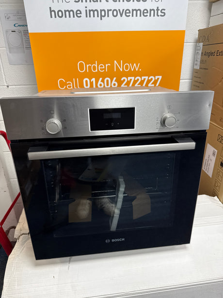 Bosch Series 2 HHF113BR0B (87) Built-In Electric Single Oven in Stainless Steel with 13 Amp Plug - A Rated - (Blemished) - HW182087