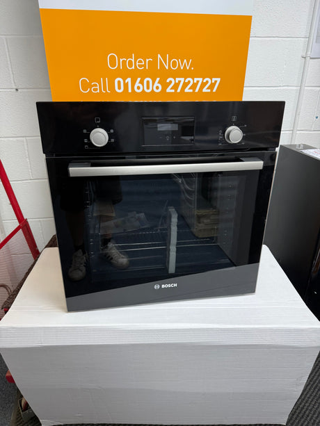 Bosch Series 2 HHF113BA0B (04) Built-In Electric Single Oven in Black with 13 Amp Plug - A Rated - (Ex Display) - HW182504