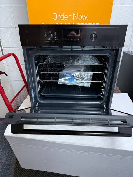 AEG 3000 BEX535A61B (45) Built In Electric Single Oven in Black with AirFry and Aqua Clean Enamel  - A+ Rated - (Blemished) - HW182445
