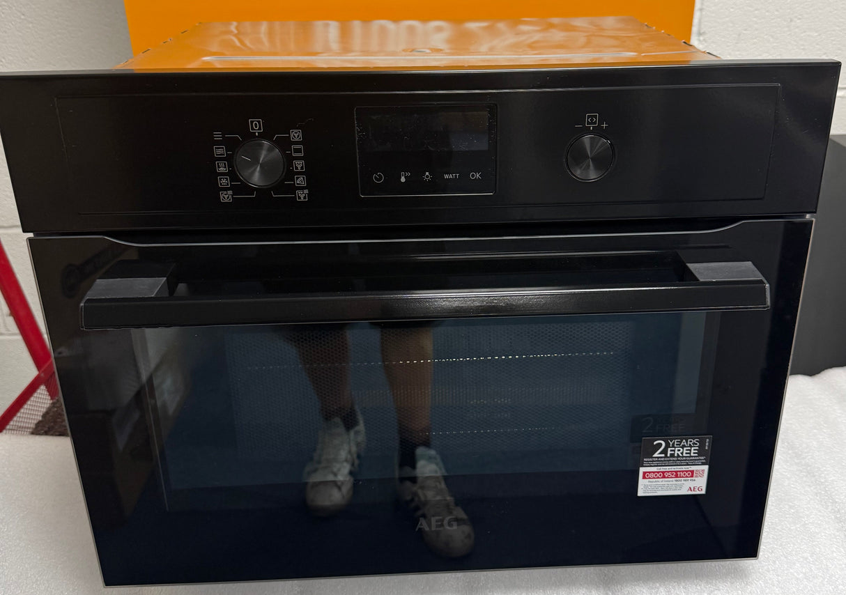 AEG KMX365060B (89) Built-In Combination Microwave Oven in Black - (Ex Display) - HW182589