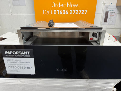 CDA VW153BL (87) 14cm Warming Drawer in Black - (Ex Display) - HW181987