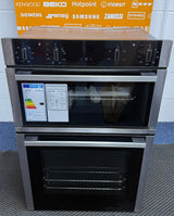Neff N50 U1ACE2AN3B (14) Built-In Electric Double Oven in Stainless Steel - A Rated - (Ex Display) - HW182414