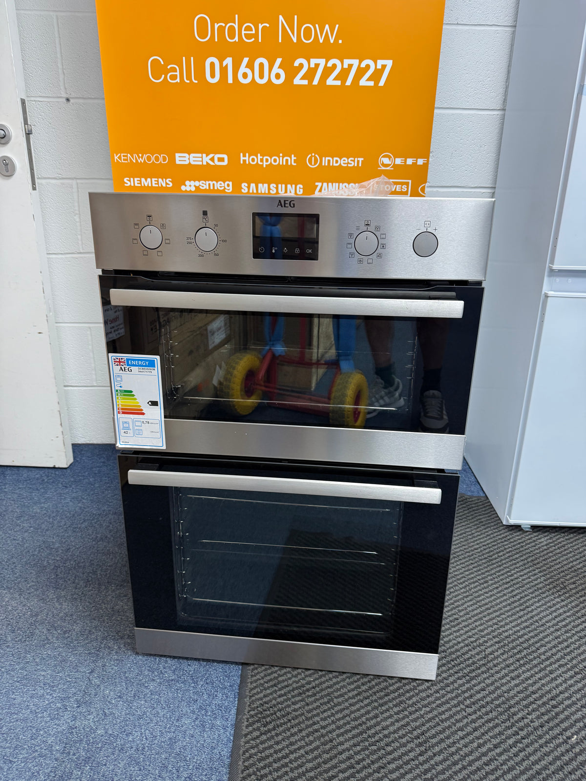 AEG 6000 Series DCB535060M (28) Double Built In Oven in Stainless Steel - A/A Rated - (Ex Display) - HW182728