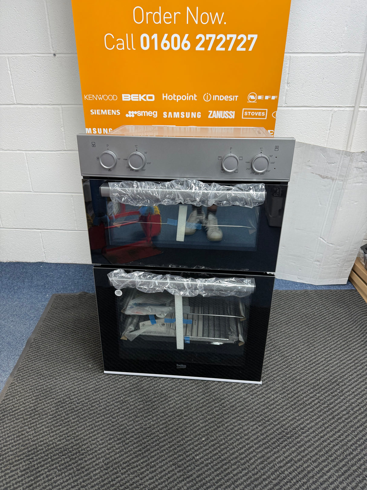 Beko RecycledNet® BBXDF21000S (97) Built In Double Oven in Silver - A/A Rated ex display HW182397