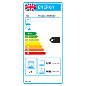 AEG BPX535061B (20) Built-In Electric Single Oven with Pyrolytic Self Cleaning in Black - A Rated - (Ex Display) - HW182320