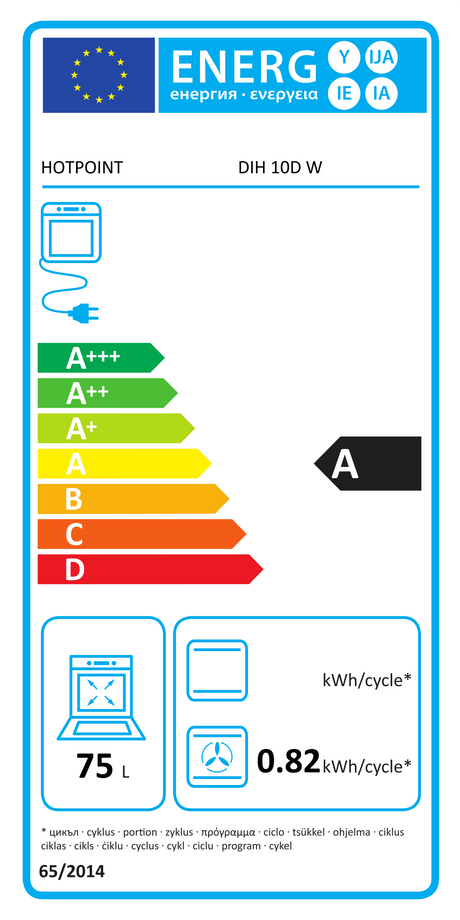 Hotpoint DIH 10D W (40) Built-in Electric Double Oven in White and Silver - A/A Rated - (Ex Display) - HW182040
