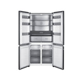 Teknix TMD19091SIBI 505 Litres Multi Door American Fridge Freezer in Dark Inox - E Rated Stock photo doors open empty