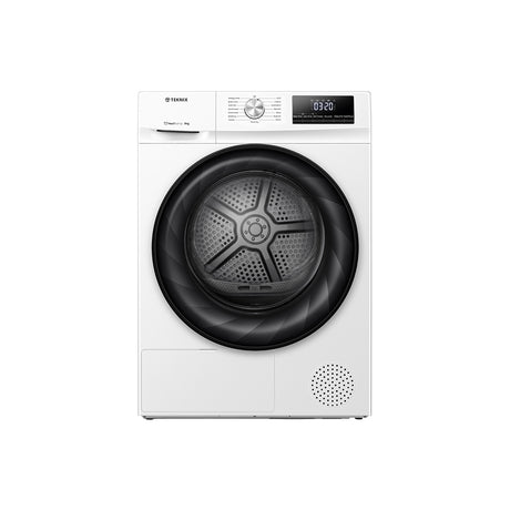 Teknix TKHP8HW 8KG Heat Pump Dryer in White - A++ Rated stock photo front of the dryer.
