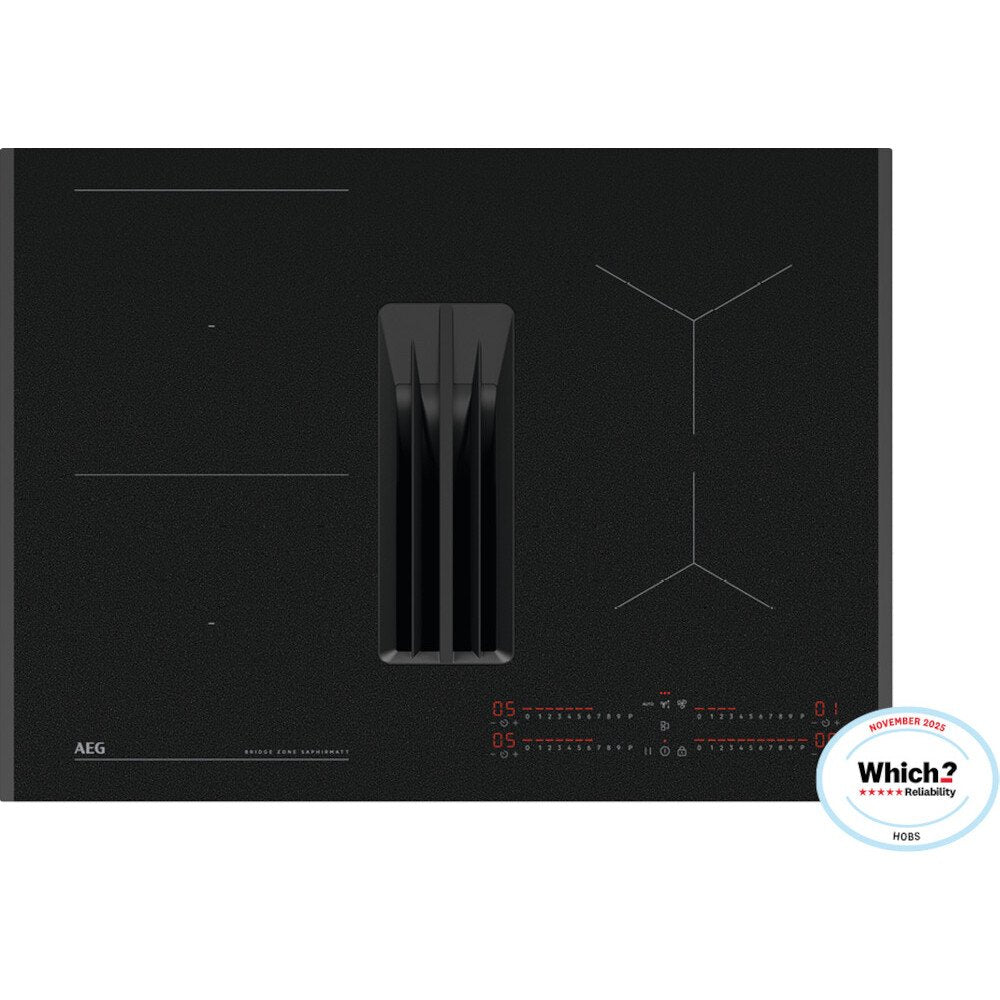 AEG SaphirMatt® TCH74B01FZ (61) 71cm 4 Zone Induction Hob with Venting Extraction in Matt Black - A+ Rated - (Tatty Box) - HW182361 - MANAGERS SPECIAL PRICE £1039.20