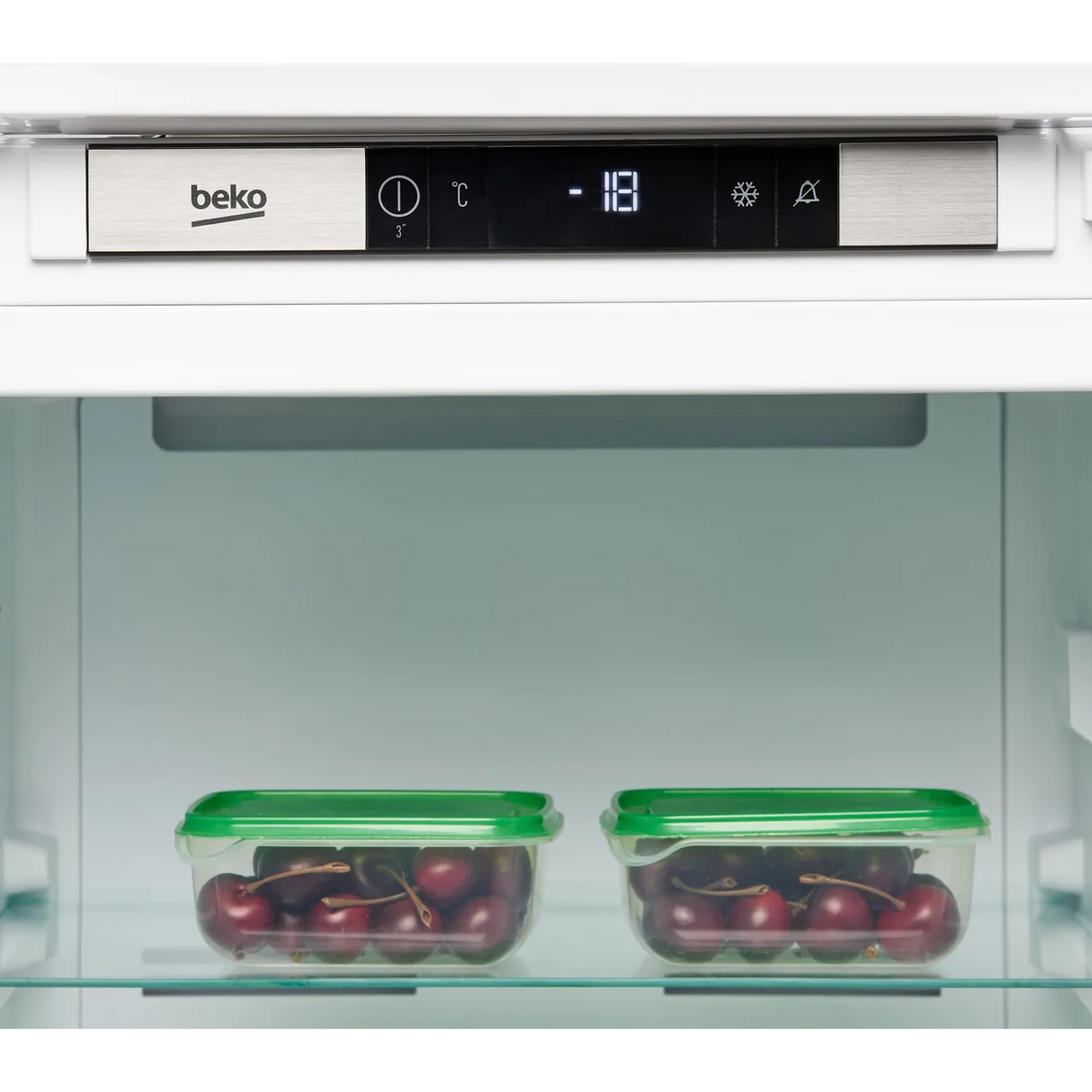 Beko BFFD4577 (59) 178cm Integrated Frost Free 220L Tall Upright Freezer with Sliding Hinge - E Rated - (Ex display blemished) - HW182559