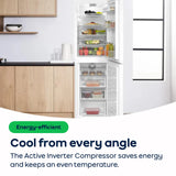 Hotpoint HTC20 T322 UK (31) 194cm Extra Tall 280L 70/30 Integrated No Frost Fridge Freezer - Sliding Door Hinge - E Rated - (Ex Display) - HW182431