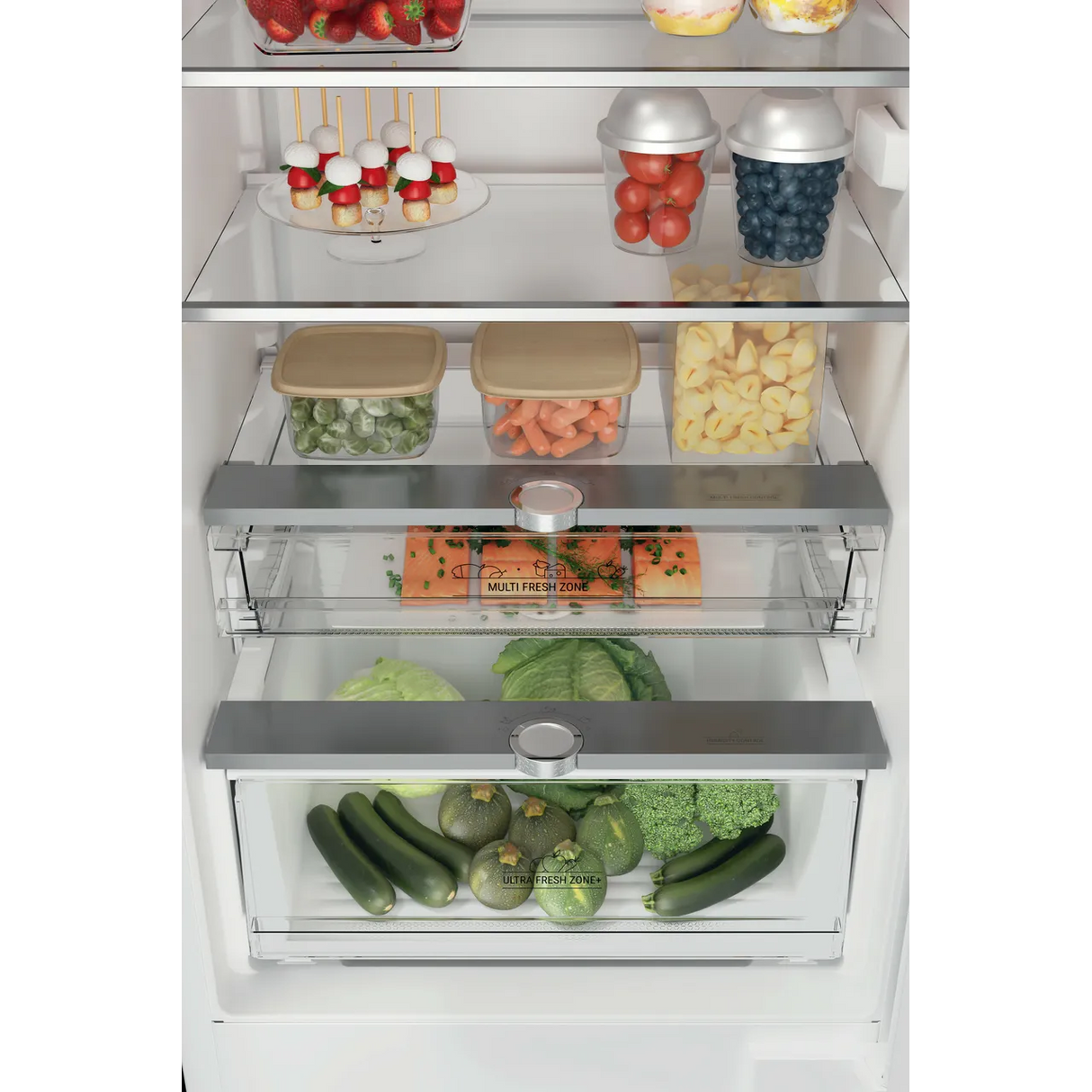 Hotpoint HTC20 T322 UK (31) 194cm Extra Tall 280L 70/30 Integrated No Frost Fridge Freezer - Sliding Door Hinge - E Rated - (Ex Display) - HW182431