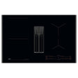 AEG Series 6000 TH84CB03FB 81cm Induction Hob with Venting Extraction in Black - A+ Rated - HW181702-03 from HomeWise Appliances. Stock Photo showing glass ceramic top surface.