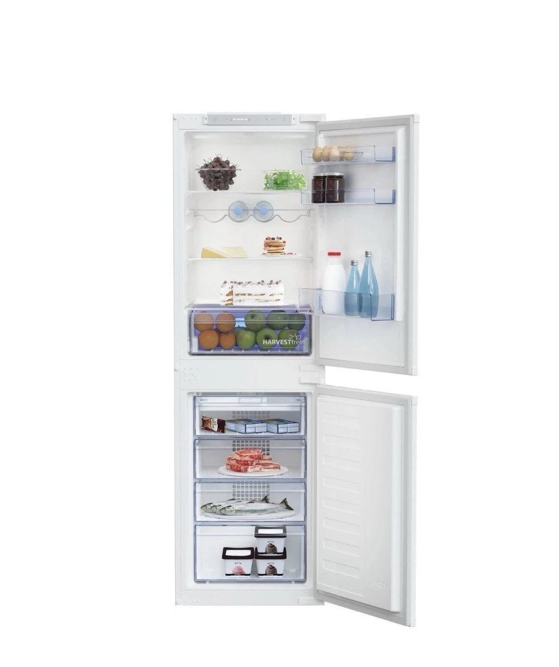 Beko BCFD4V50 (92) 50/50 Frost Free HarvestFresh™ Integrated Fridge Freezer with Sliding Hinge - E Rated - (Ex Display) - HW182592