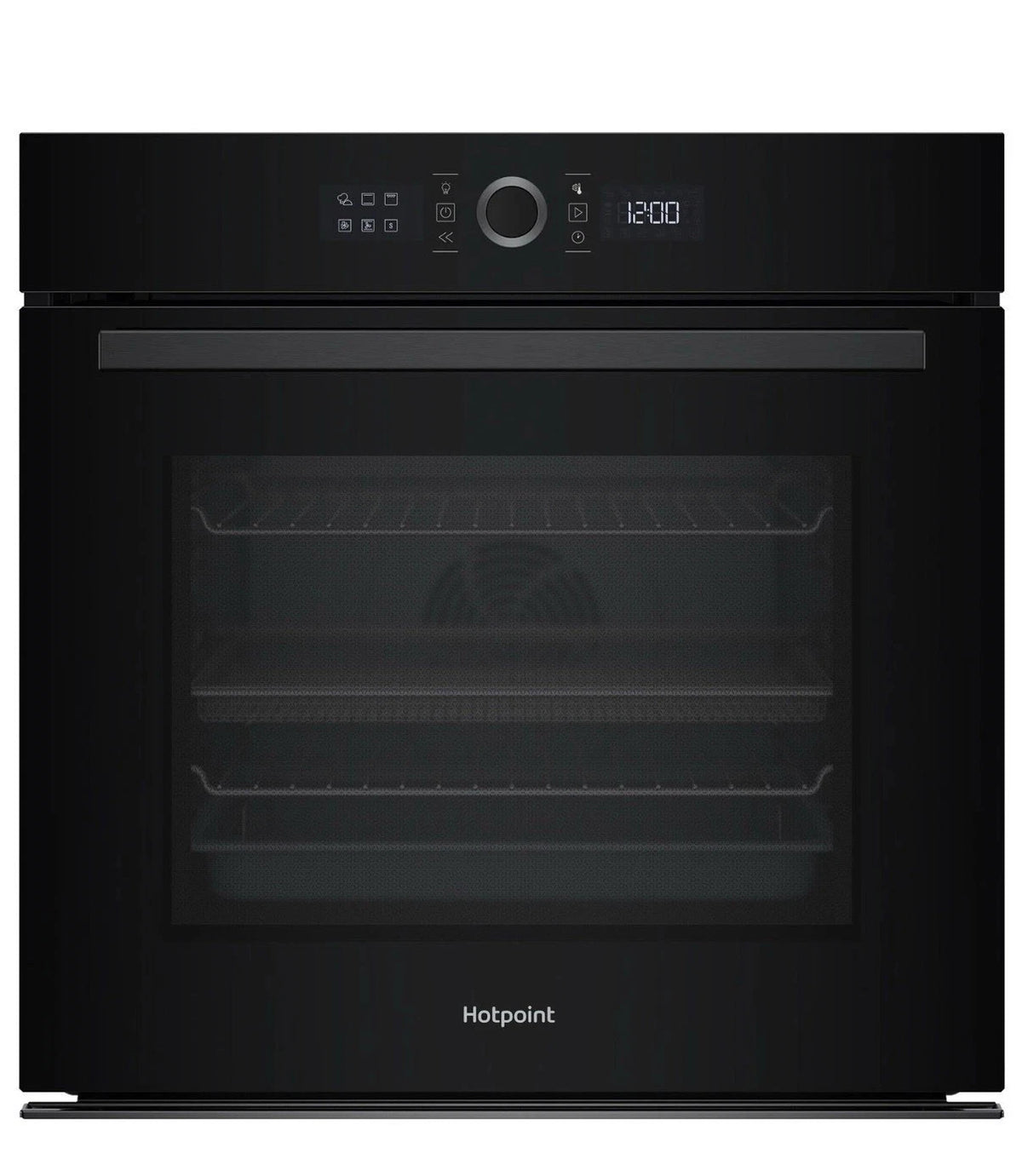 Hotpoint Class 4 HOI4S8PM0BUK (35) Built-in Single Oven with Pyrolytic Self Cleaning and AirFry Function in Black - A+ Rated - (Ex Display) - HW182735