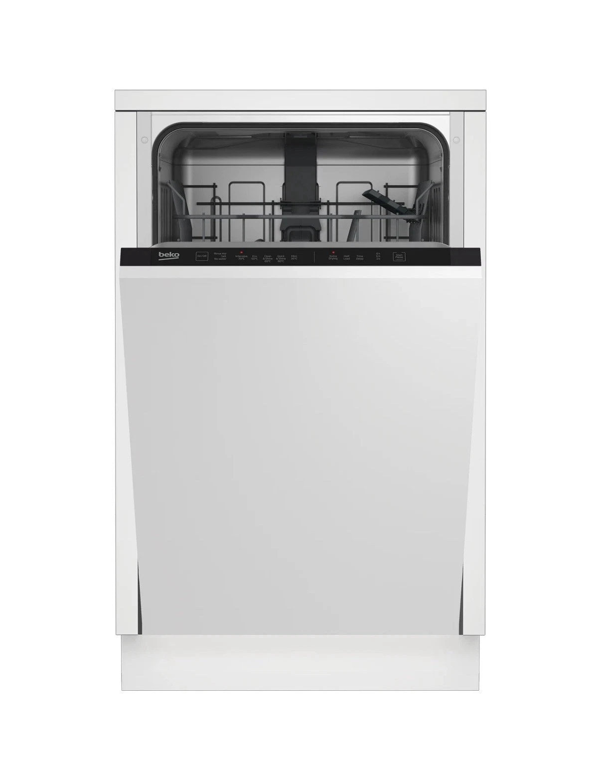 Beko DIS15020 (65) Slimline 45cm Integrated Dishwasher 10 Place Settings with Black Controls - (Ex Display) - HW182465