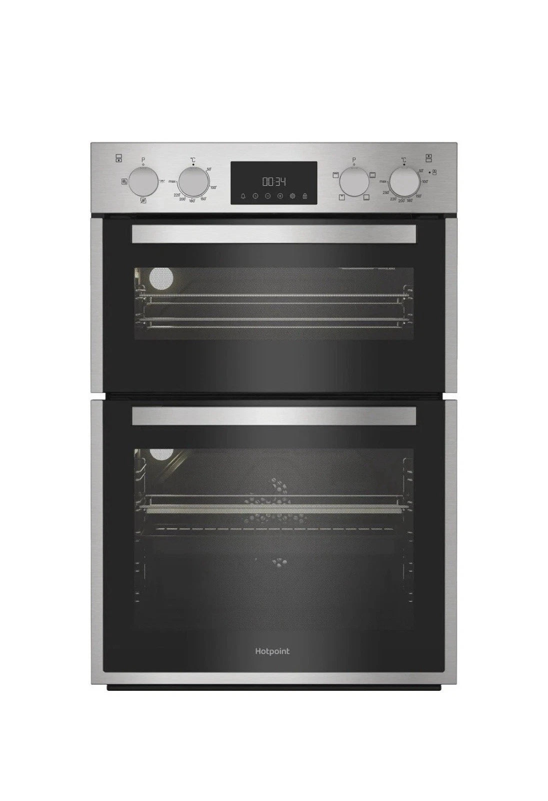 Hotpoint DIH 10D IX 113 Litre Double Built-in Oven in Stainless Steel - A/A Rated - (Ex Display) - HW182399