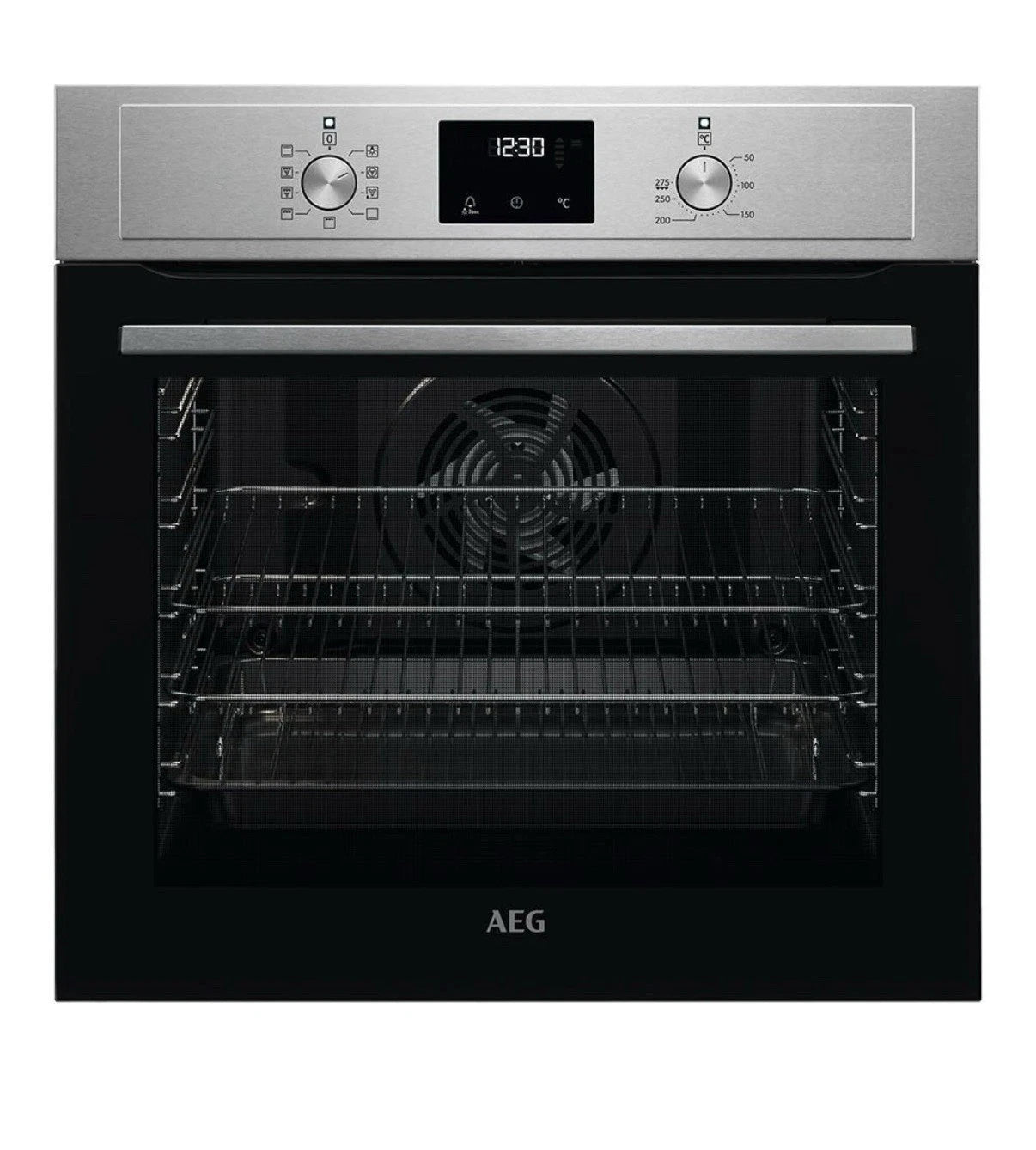AEG BEX335011M (96) SurroundCook Built-in Electric Single Oven with Aqua Clean in Stainless Steel - A Rated - (Ex Display) - HW181796