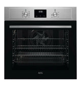 AEG BEX335011M (96) SurroundCook Built-in Electric Single Oven with Aqua Clean in Stainless Steel - A Rated - (Ex Display) - HW181796